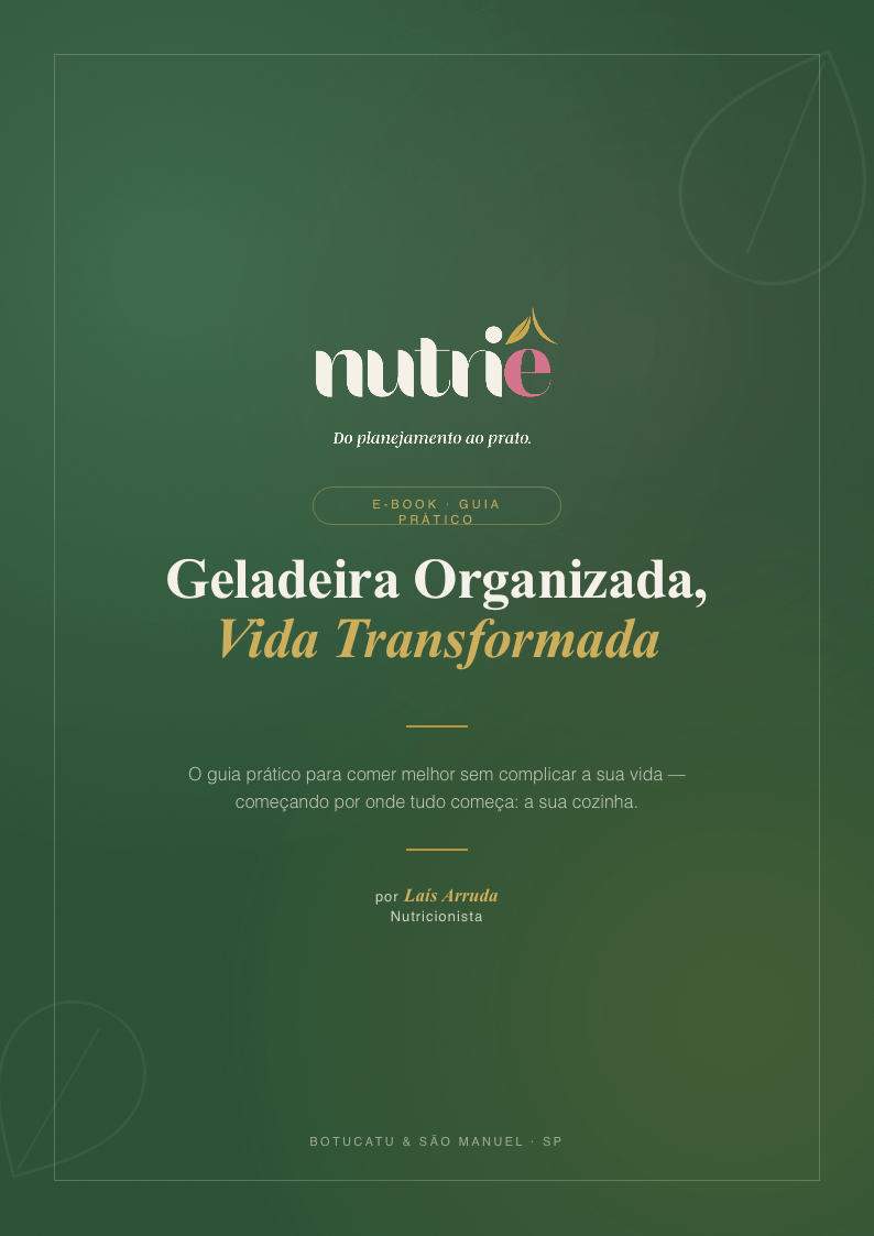Capa do e-book Geladeira Organizada, Vida Transformada